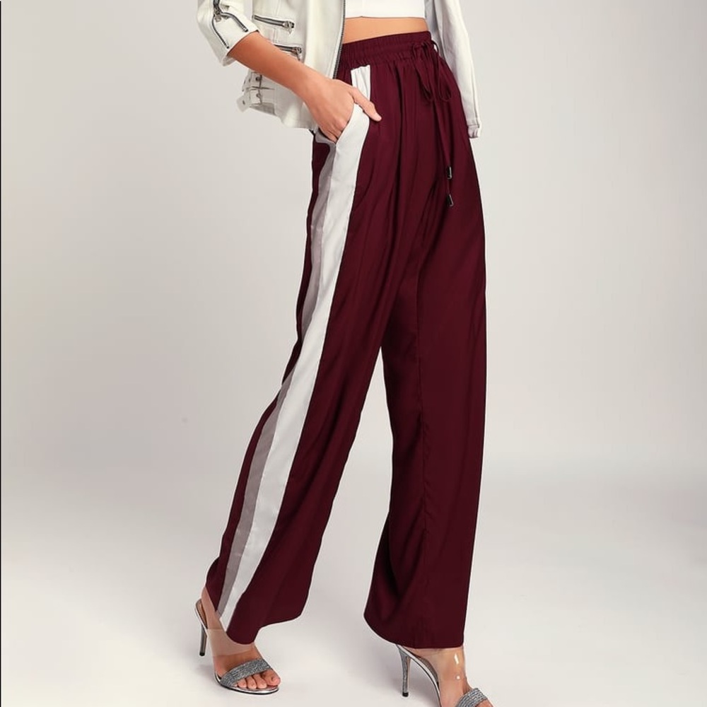 Lulus, Wide leg pants, Plum purple, S
